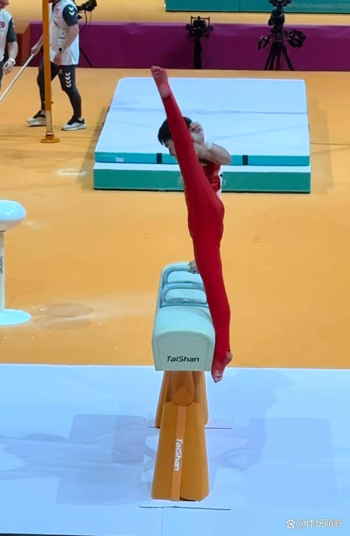 马赛场力压强敌以高难度高完成度摘得桂冠创造历史雅加达体操世锦赛中国首金诞生18岁小将洪延明鞍(图3)